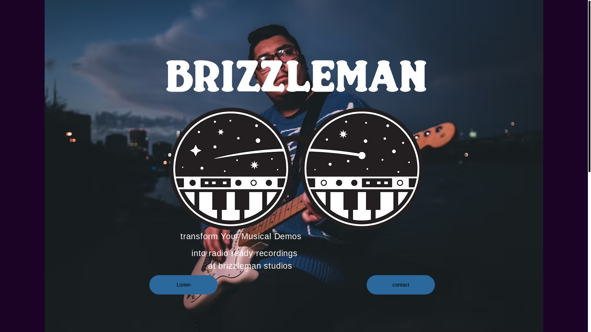 website screenshot of https://brizzlemanstudios.com/