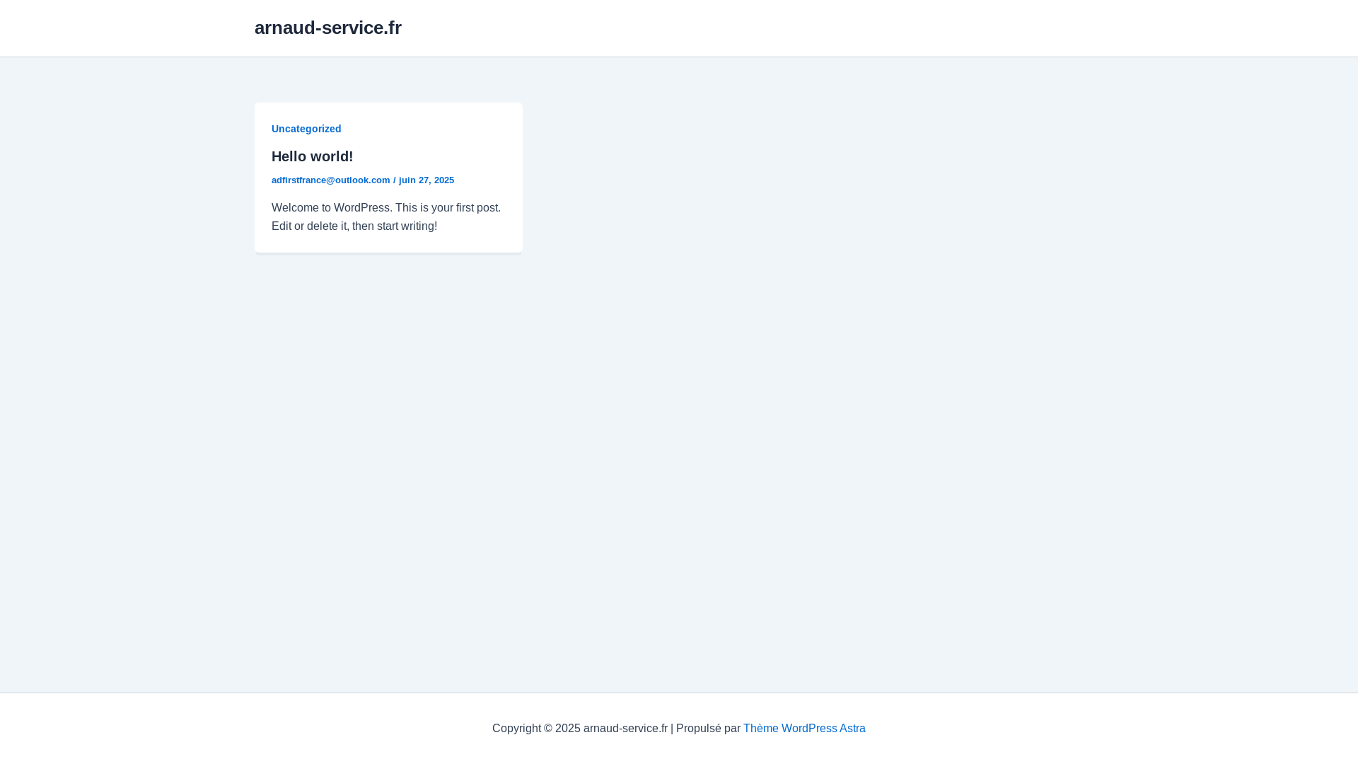 website screenshot of https://arnaud-service.fr/