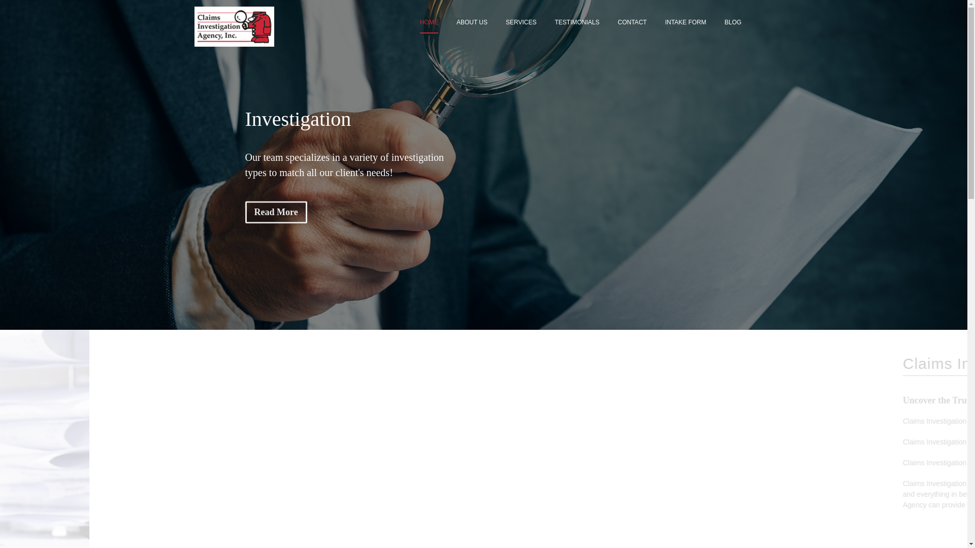 website screenshot of https://claimsinvestigationagency.com/