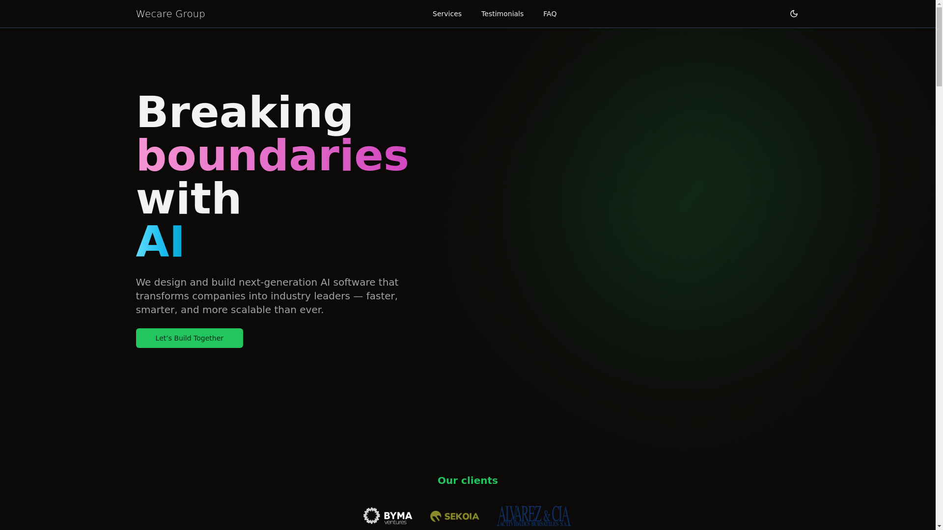 website screenshot of https://grupo-wecare.com/