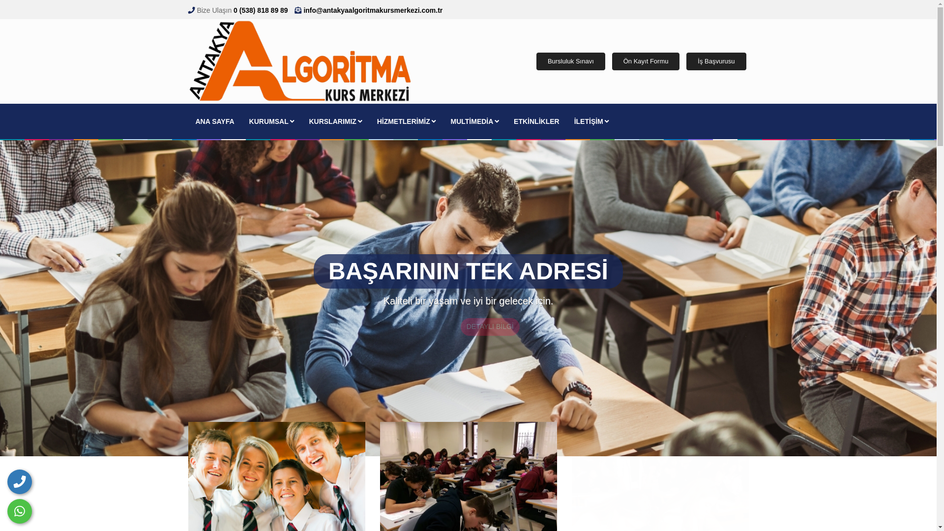 website screenshot of https://antakyaalgoritmakursmerkezi.com.tr/
