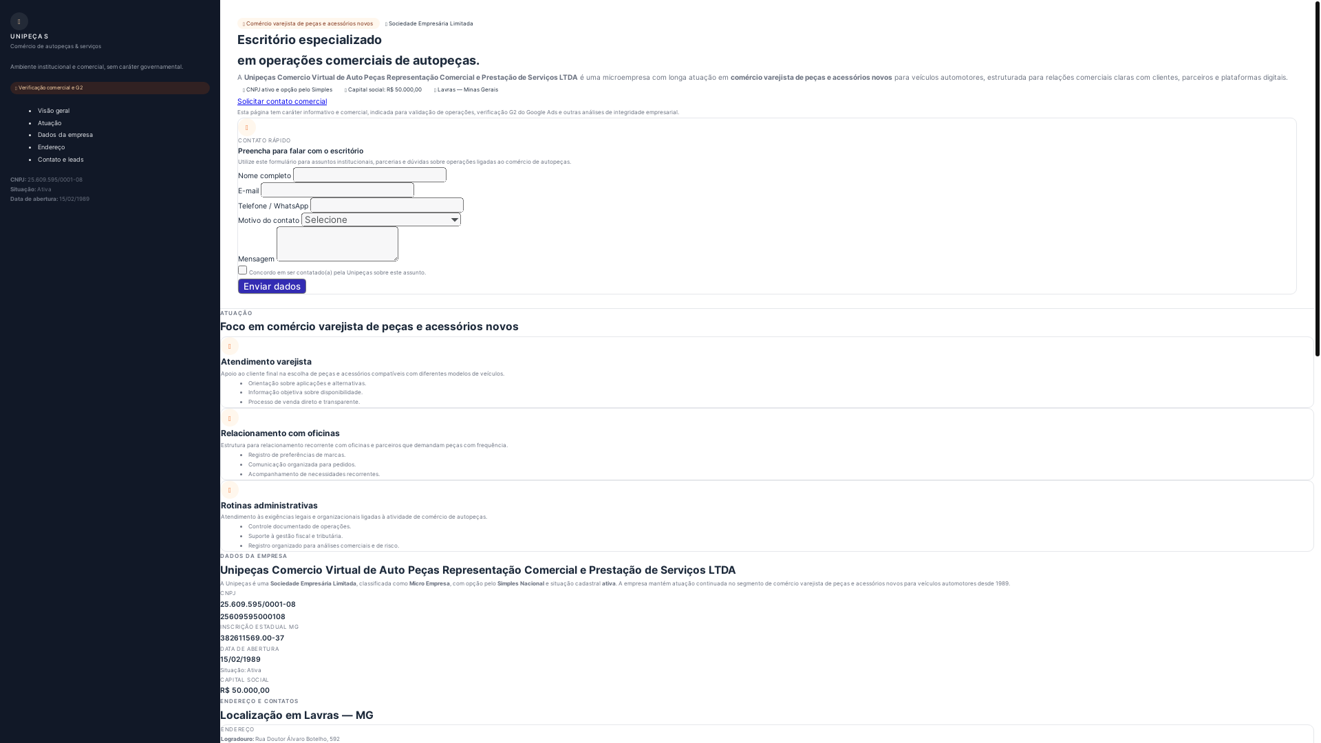 website screenshot of https://analise-facilitada.site/
