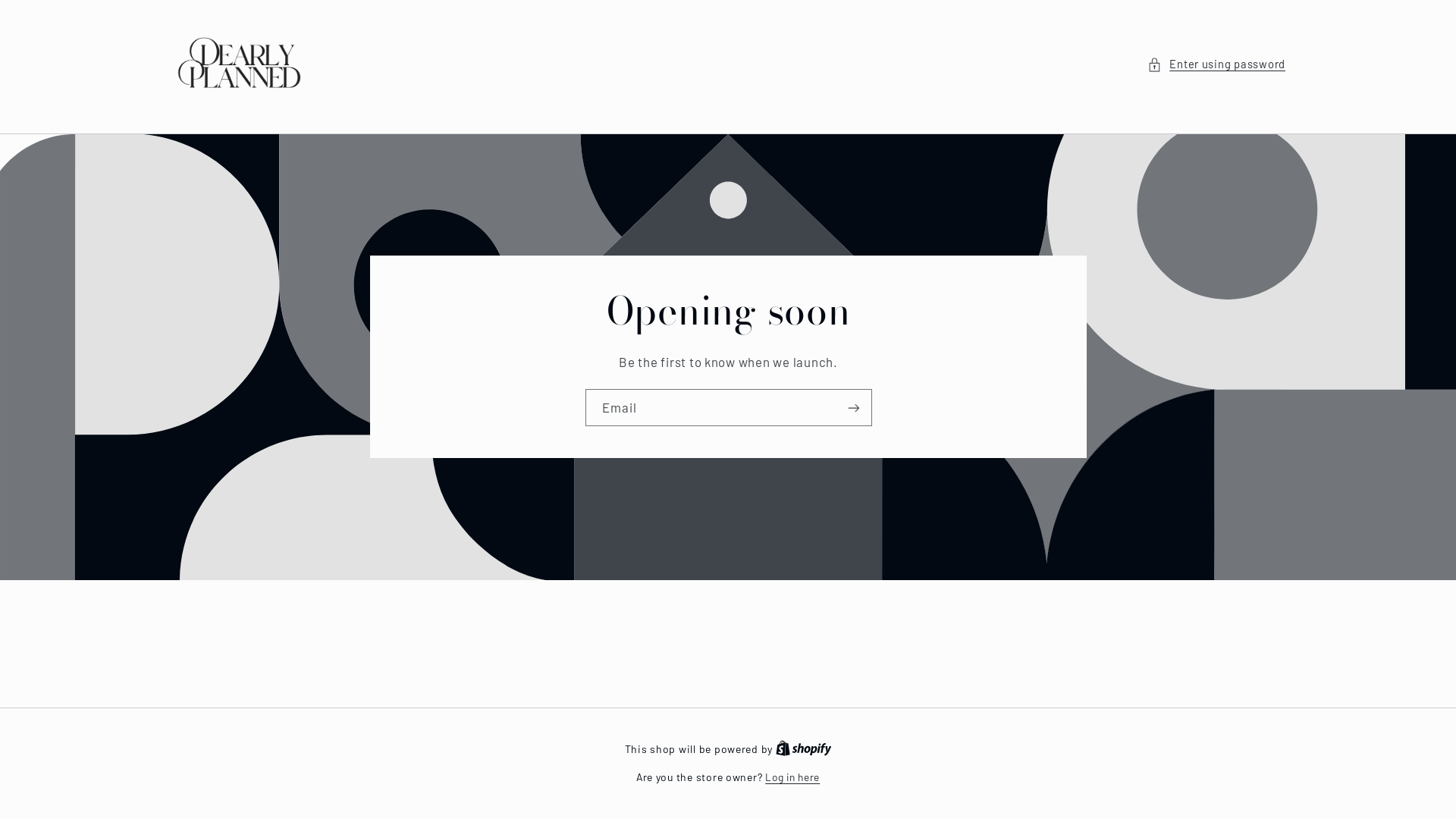 website screenshot of https://dearlyplanned.com/