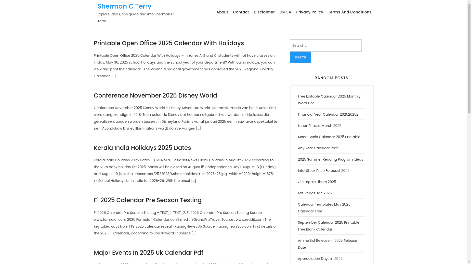 website screenshot of https://shermancterryd.pages.dev/