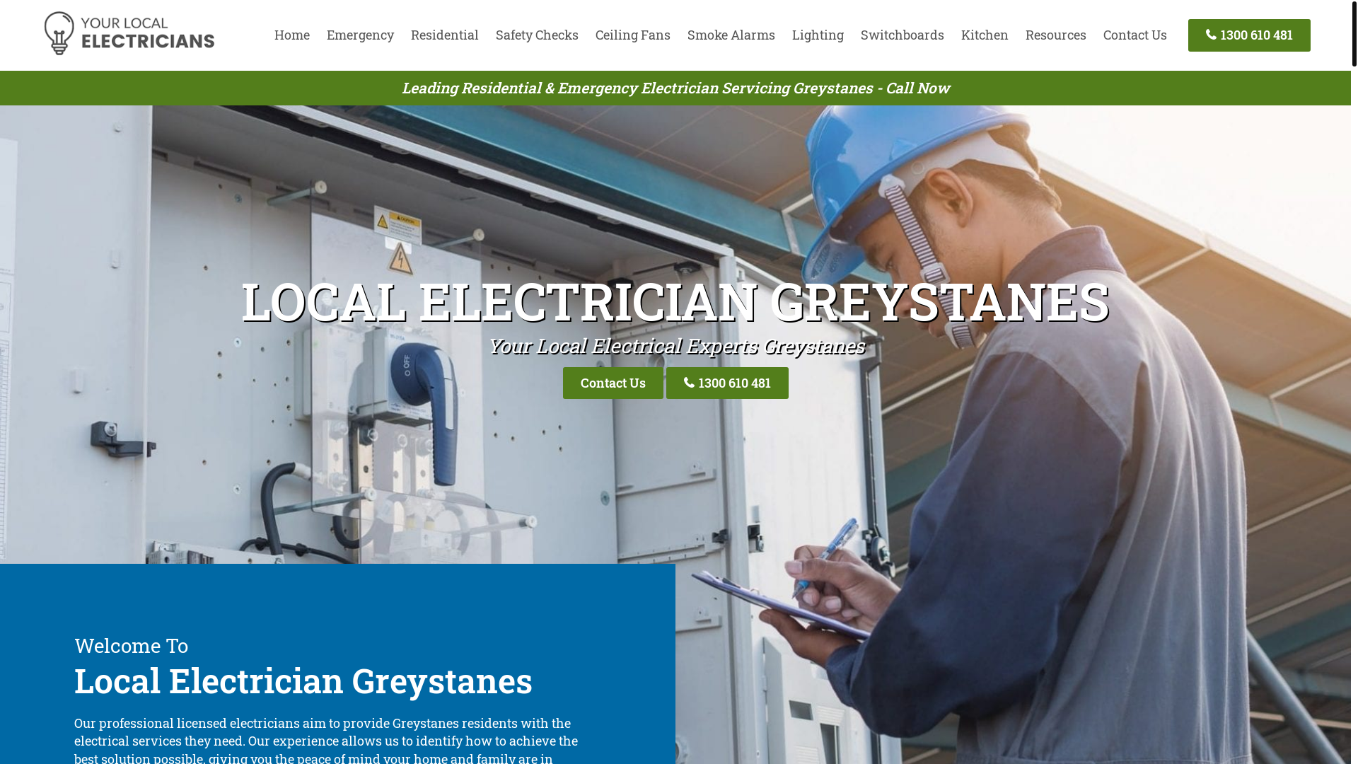 website screenshot of https://electriciangreystanes-com-au.pages.dev/