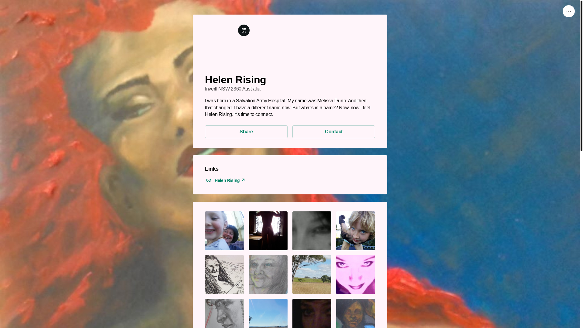 website screenshot of https://helenrising.link/