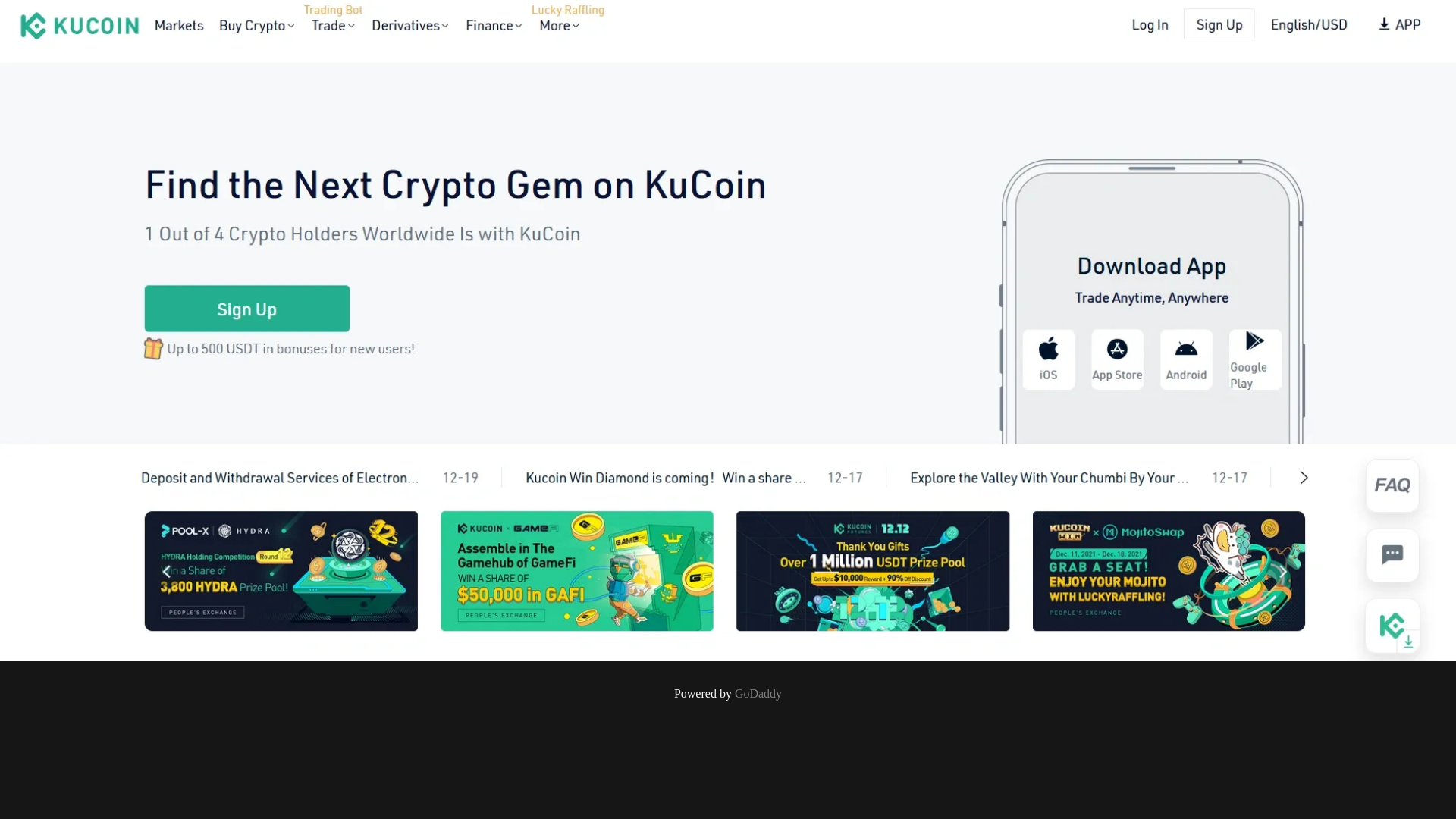 website screenshot of https://kuconi_exchang.godaddysites.com/