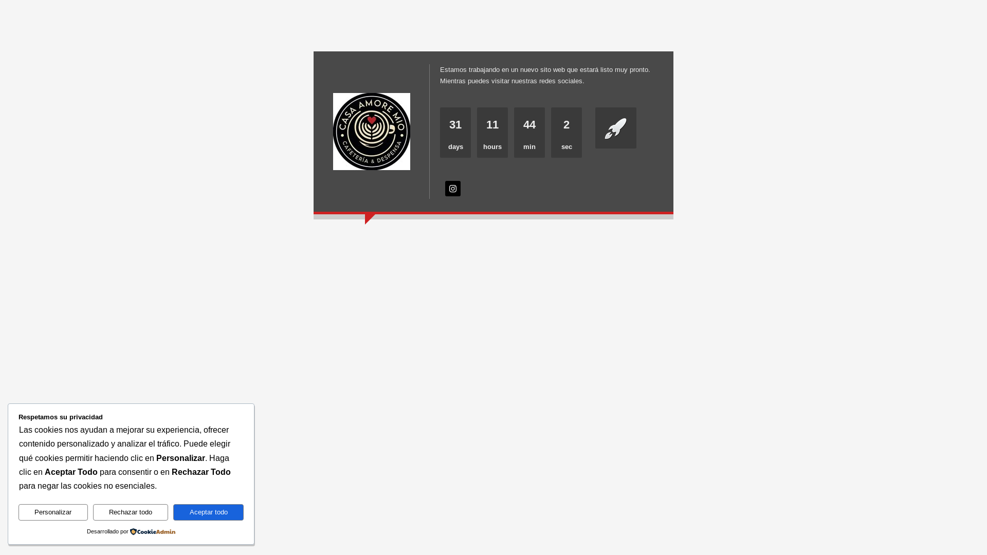 website screenshot of https://casaamoremio.cl/