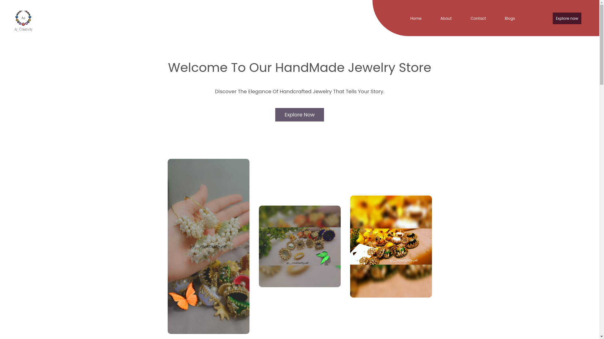 website screenshot of https://aj-creativity-shop.pages.dev/