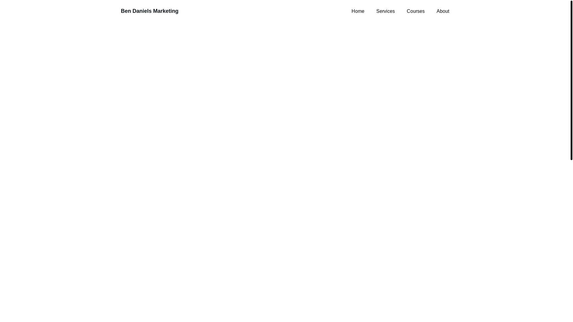 website screenshot of https://bendanielsmarketing.com/