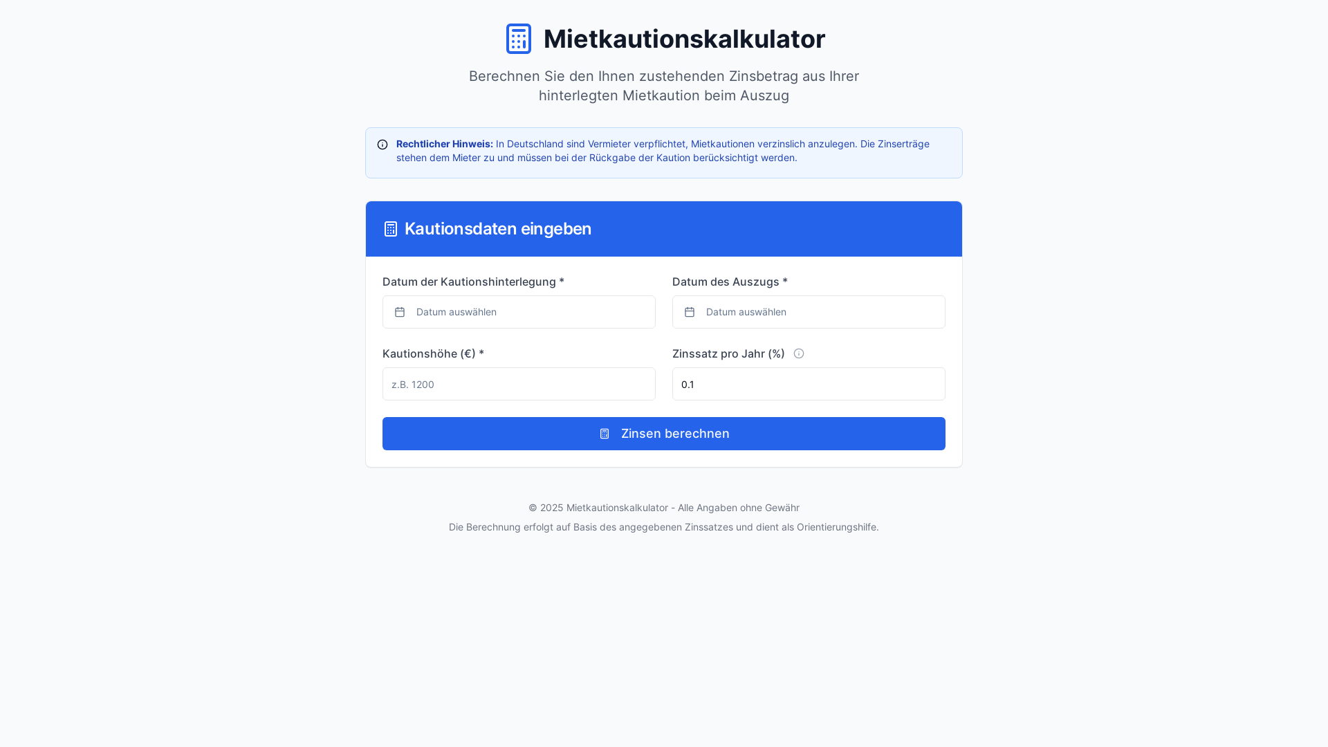 website screenshot of https://mietkaution1.de/