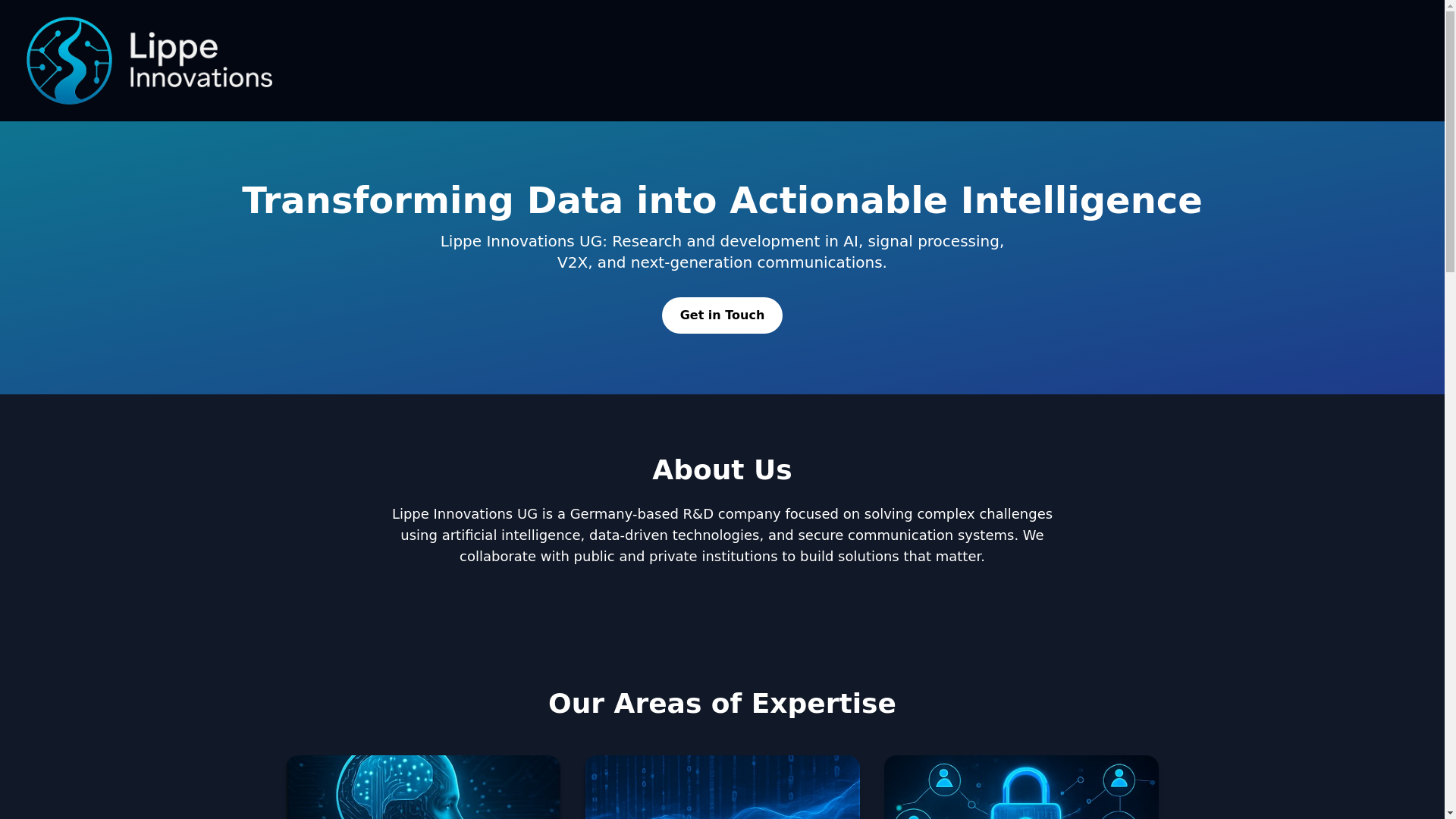 website screenshot of https://lippeinnovations.de/