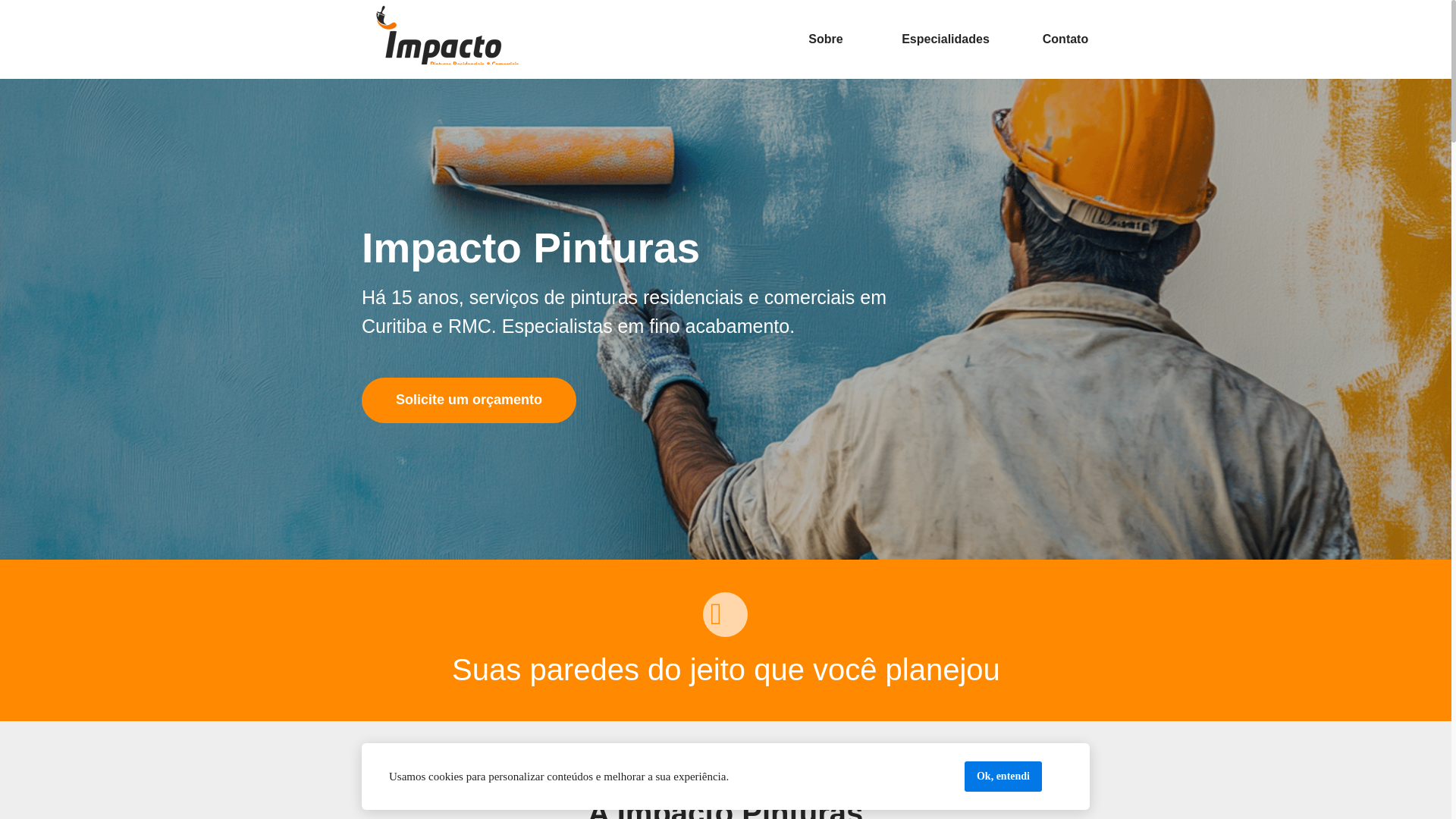 website screenshot of https://impactopinturas.com.br/