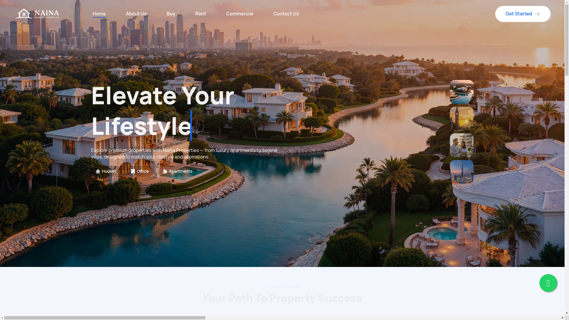 website screenshot of https://nainaprimeproperties.co.uk/