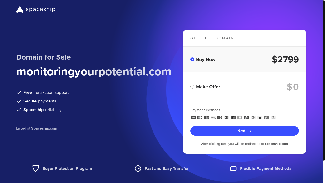 website screenshot of https://monitoringyourpotential.com/