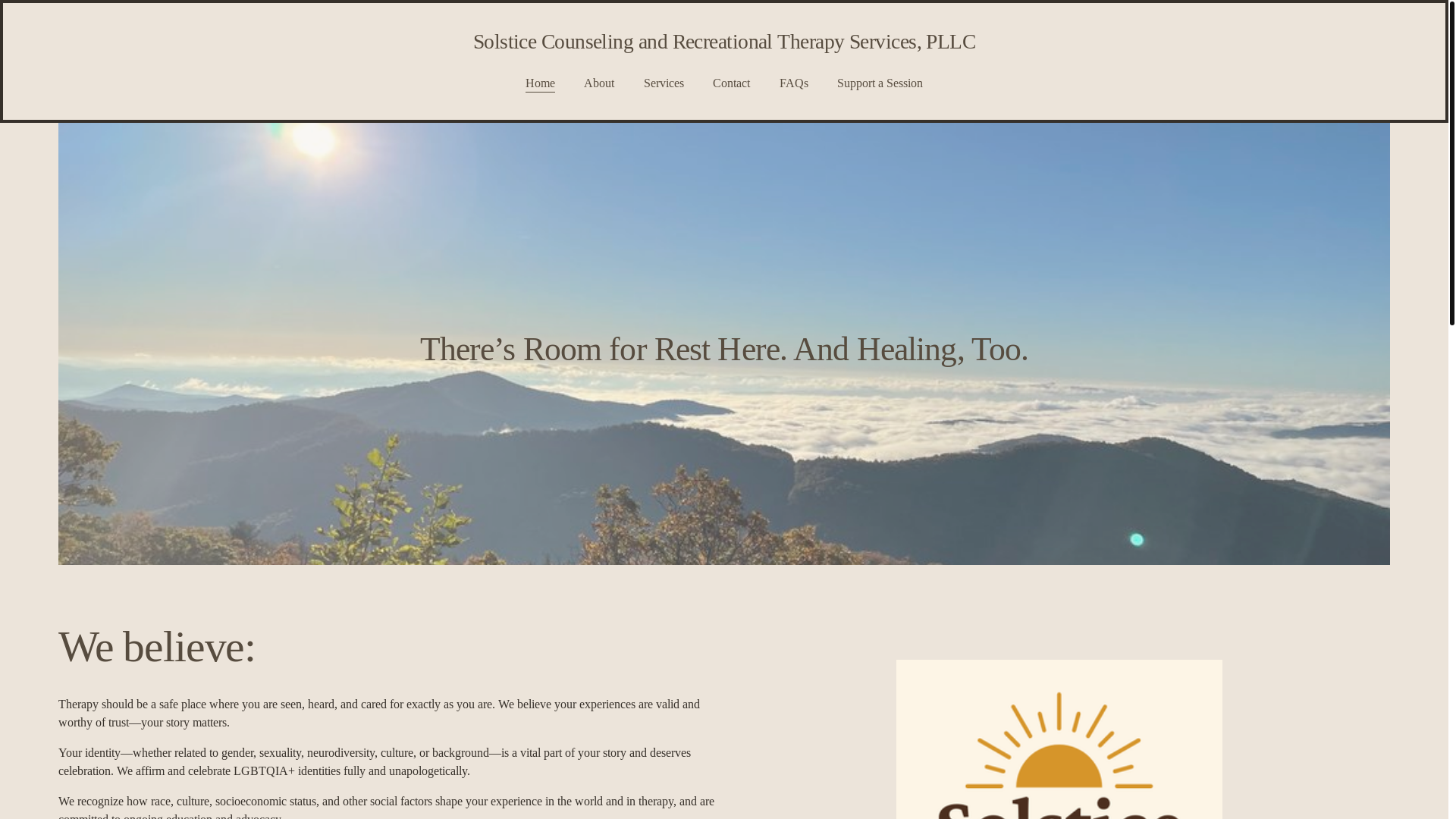 website screenshot of https://solsticecounselingnc.com/