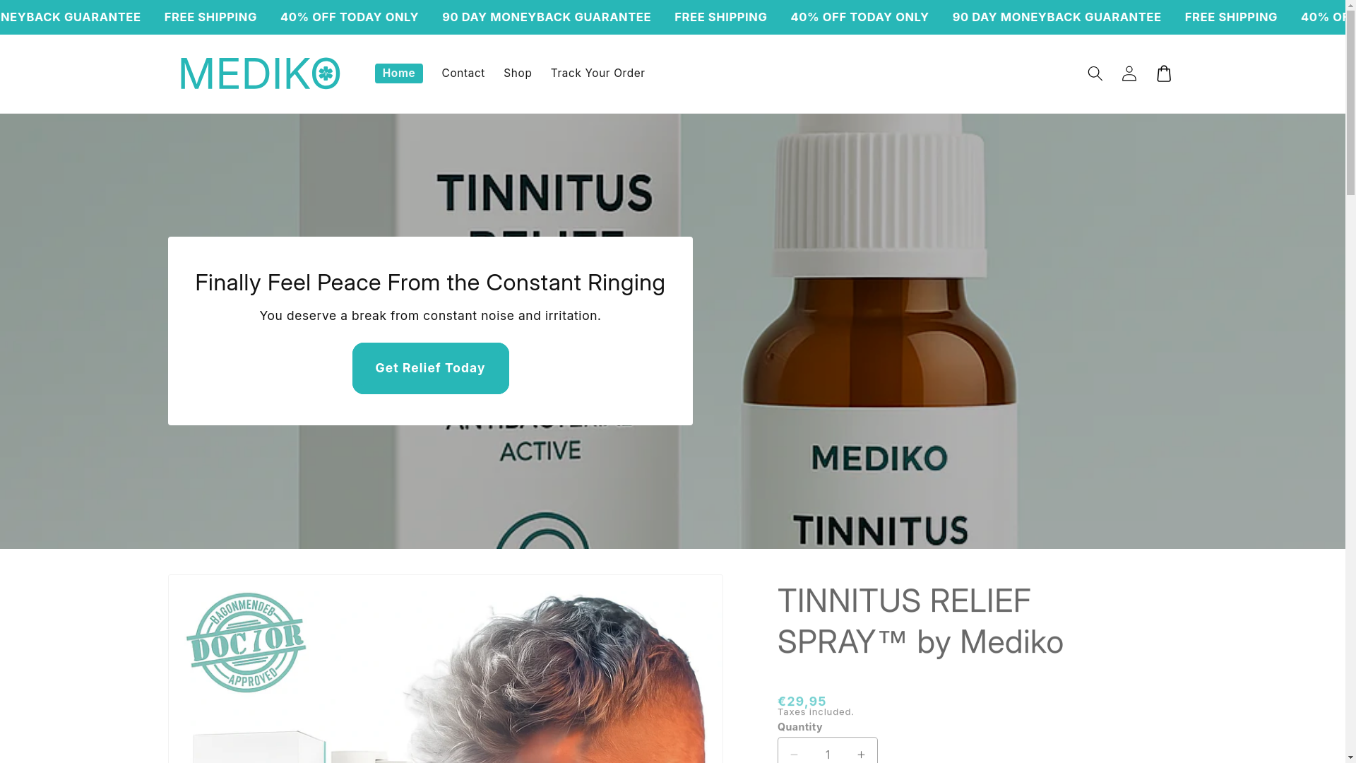 website screenshot of https://medikohealth.store/