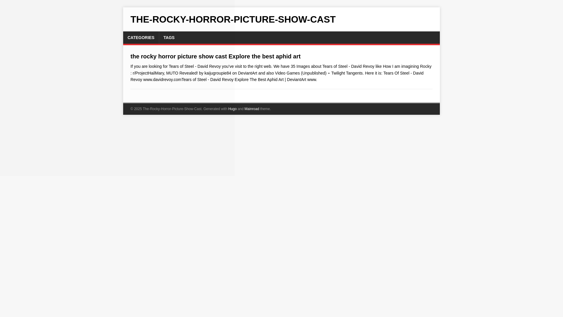 website screenshot of https://the-rocky-horror-picture-show-cast.pages.dev/