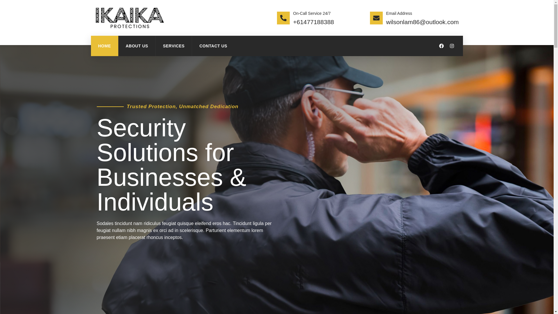 website screenshot of https://ikaikaprotections.com.au/