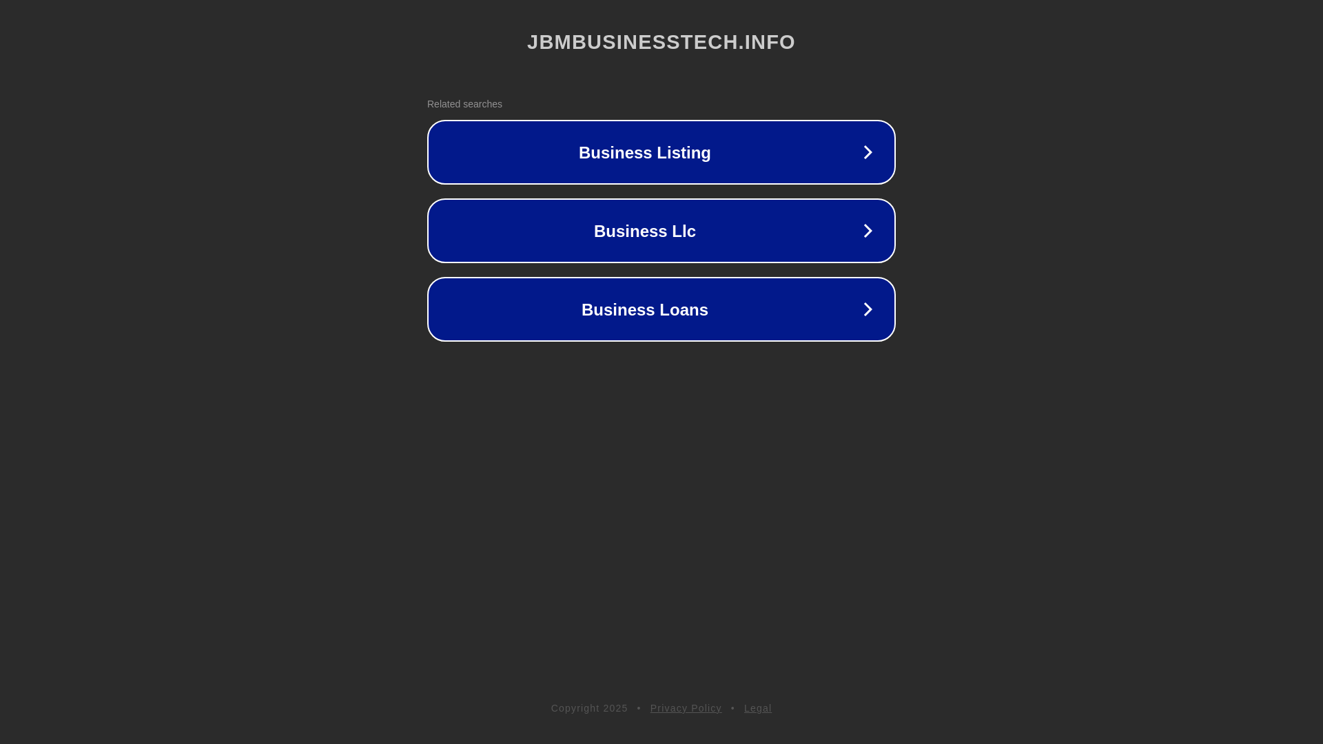 website screenshot of https://jbmbusinesstech.info/
