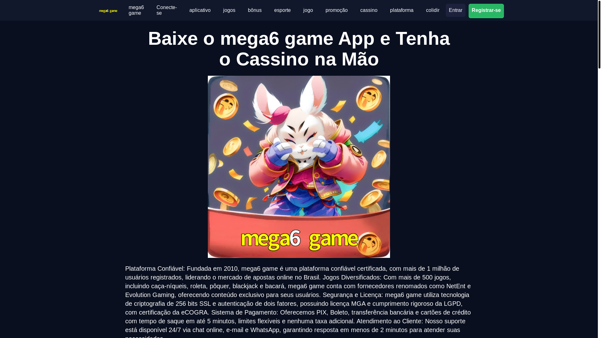 website screenshot of https://mega6gamebet.com/