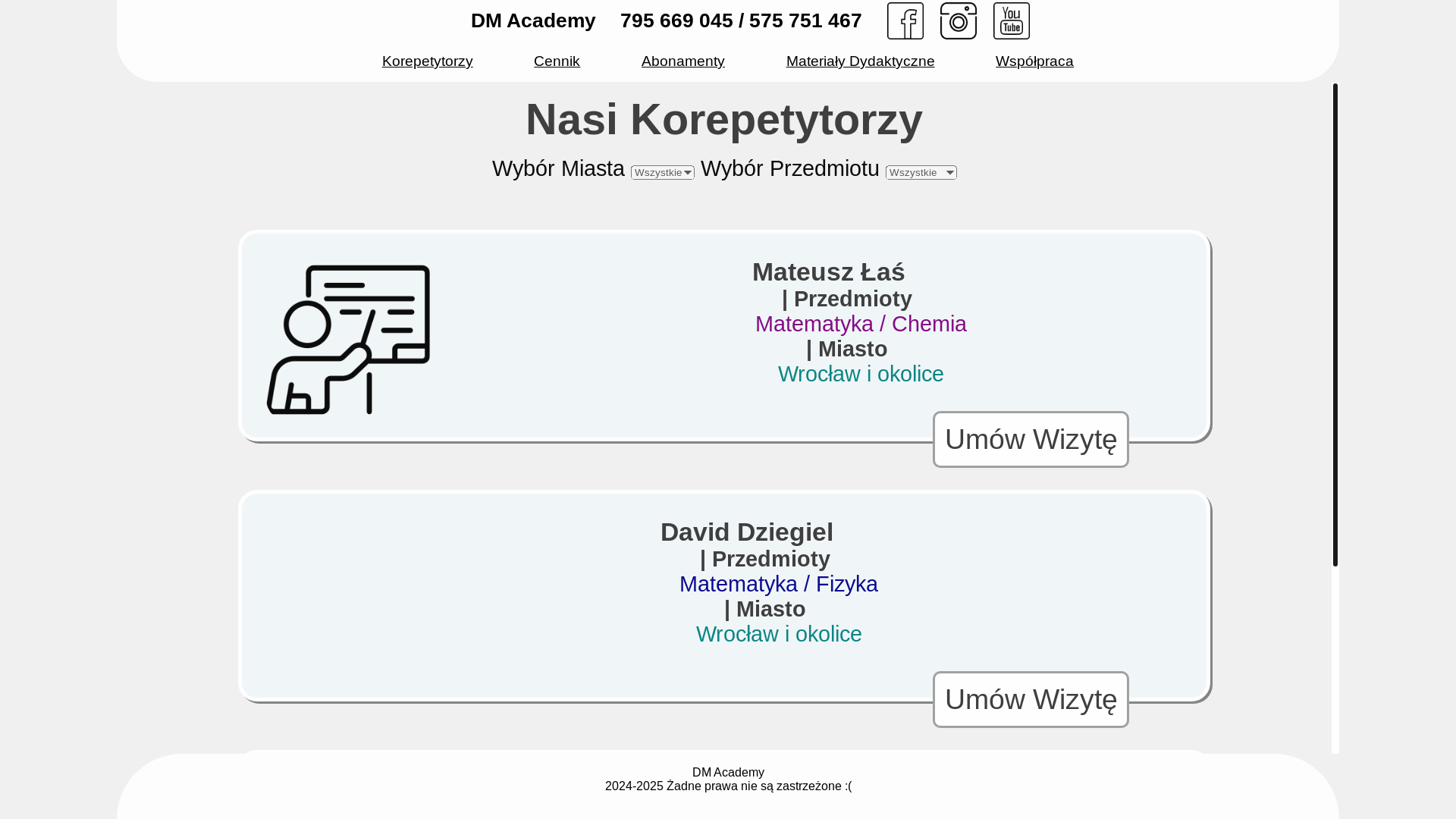 website screenshot of https://dm-academy.pages.dev/