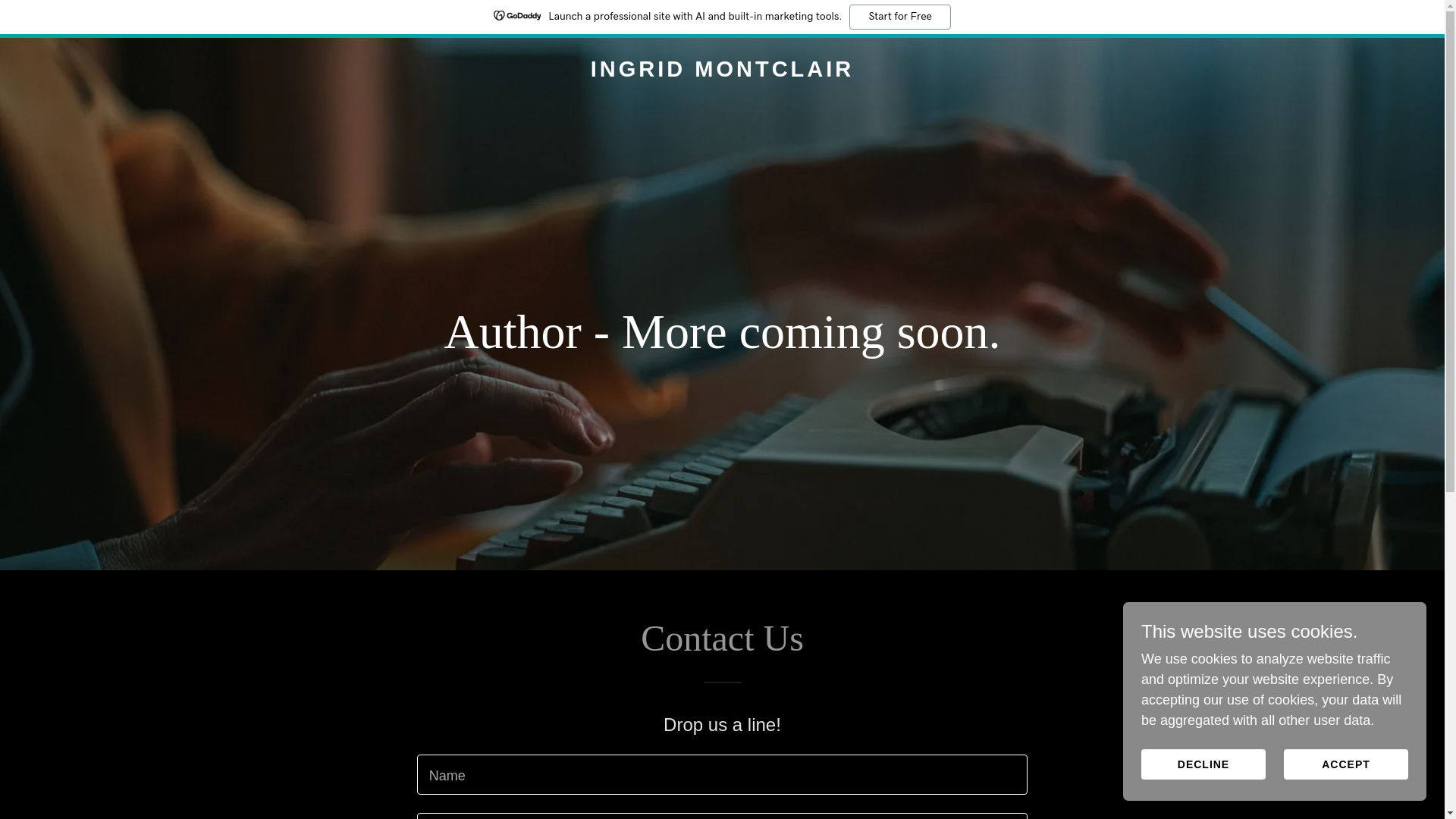 website screenshot of https://ingridmontclair.com/