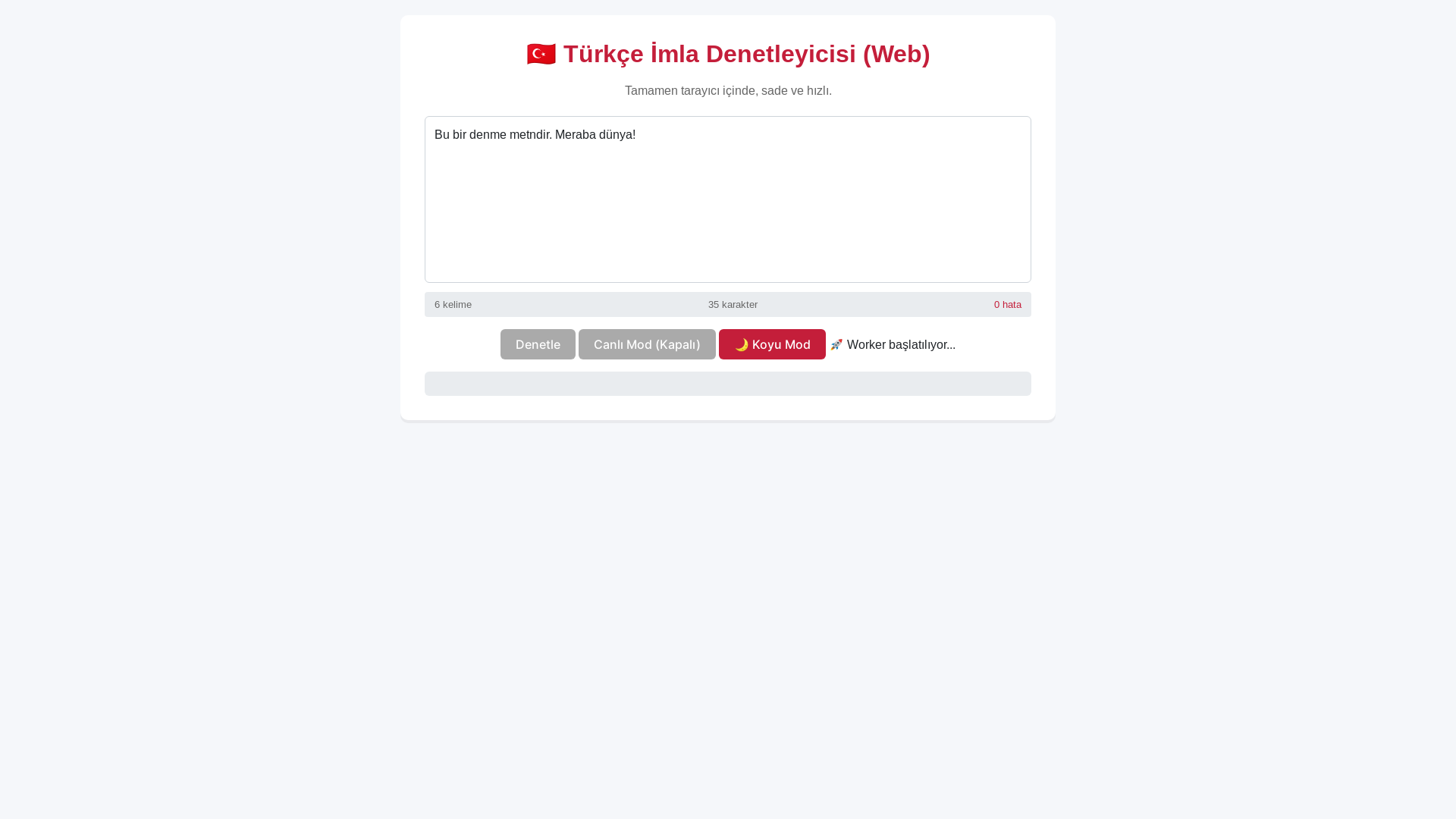 website screenshot of https://spellcheckertr2.pages.dev/