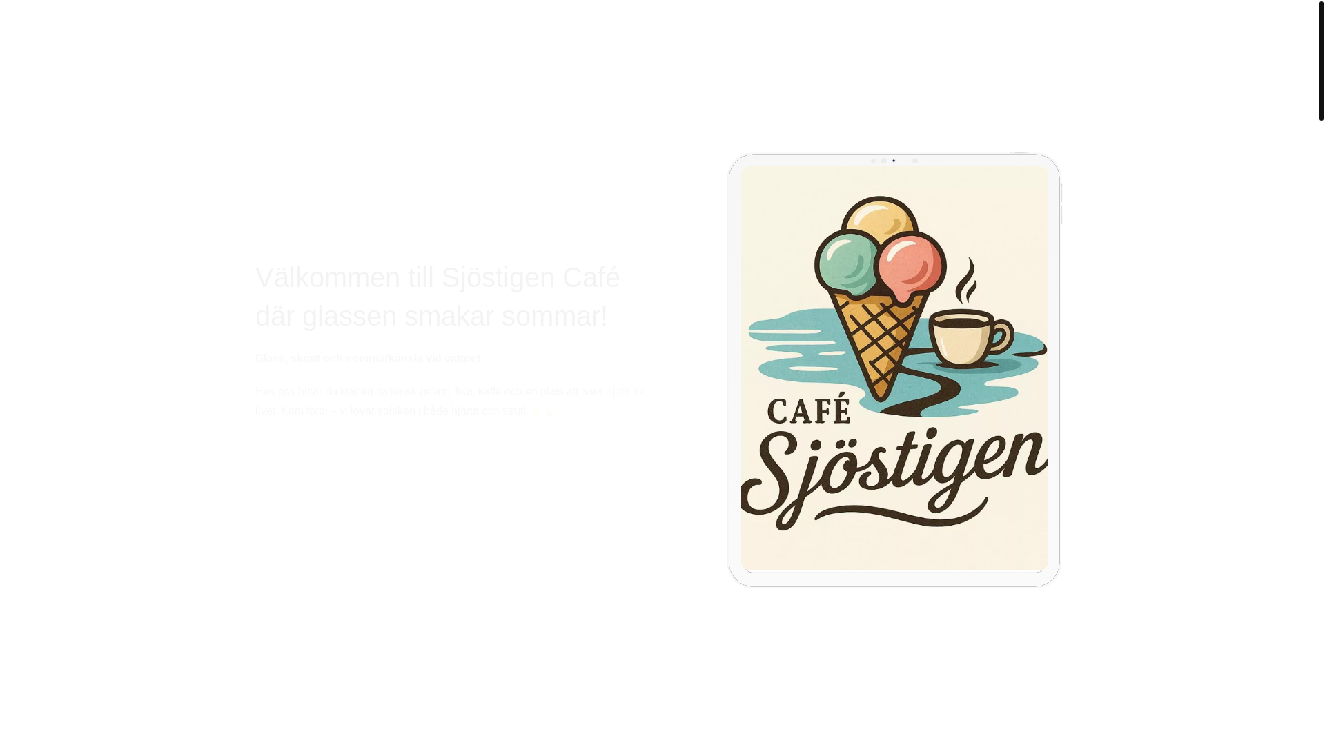 website screenshot of https://cafesjostigen.se/