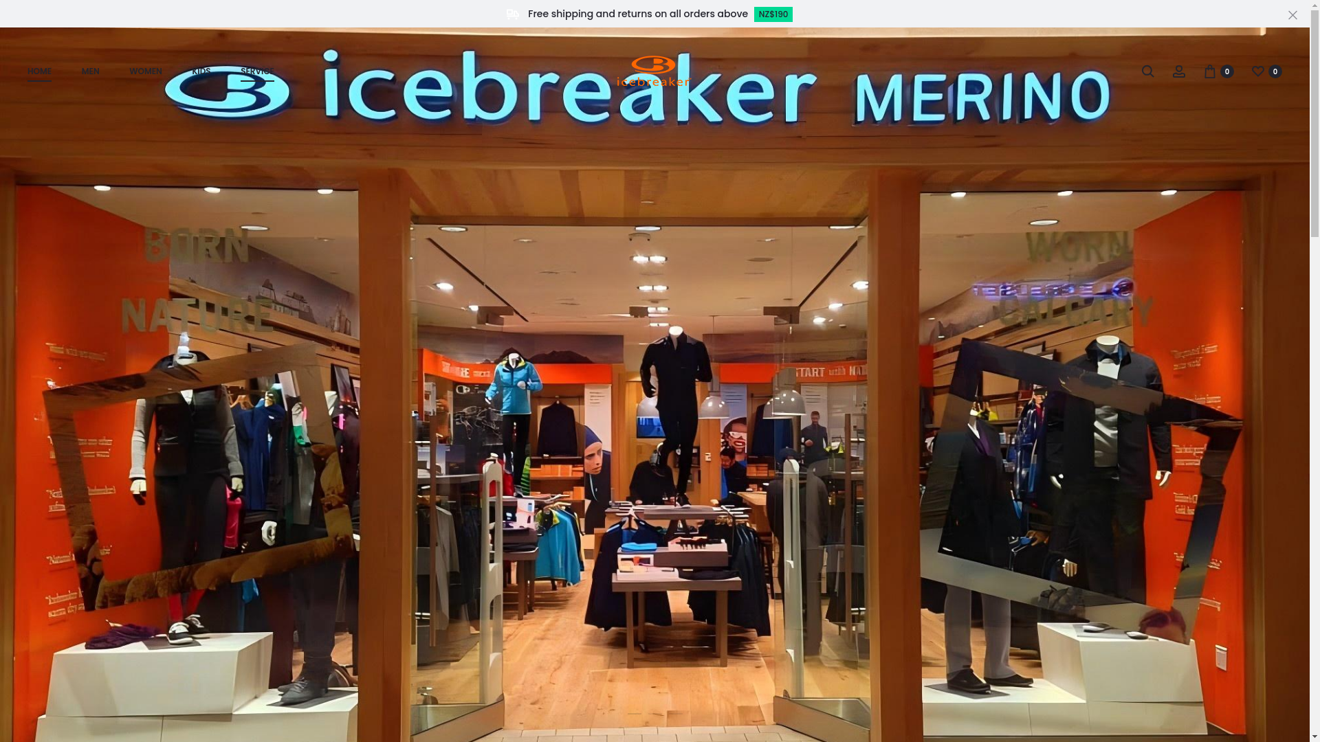 website screenshot of https://www.icebreaker.nz/