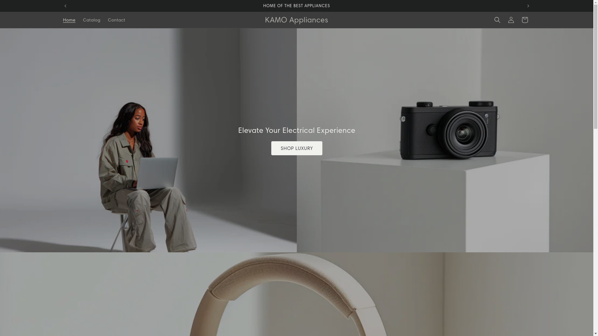 website screenshot of https://kamoappliances.co.uk/