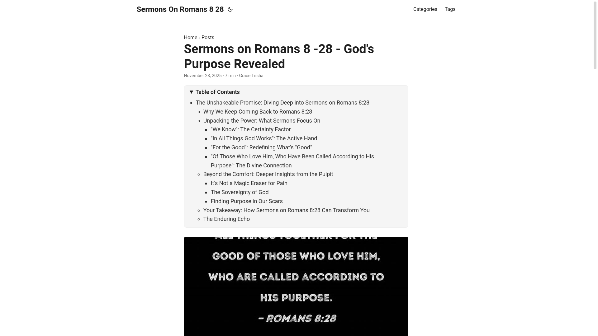 website screenshot of https://sermonsonromans828.pages.dev/