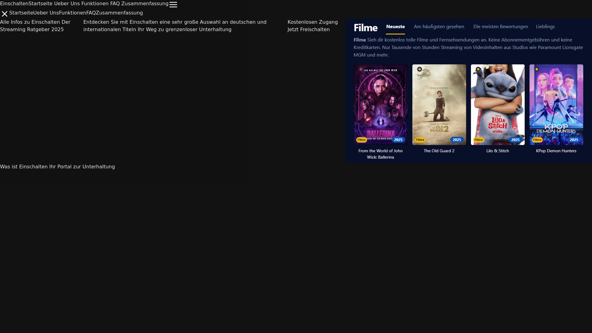 website screenshot of https://einschalten-r6tb.pages.dev/
