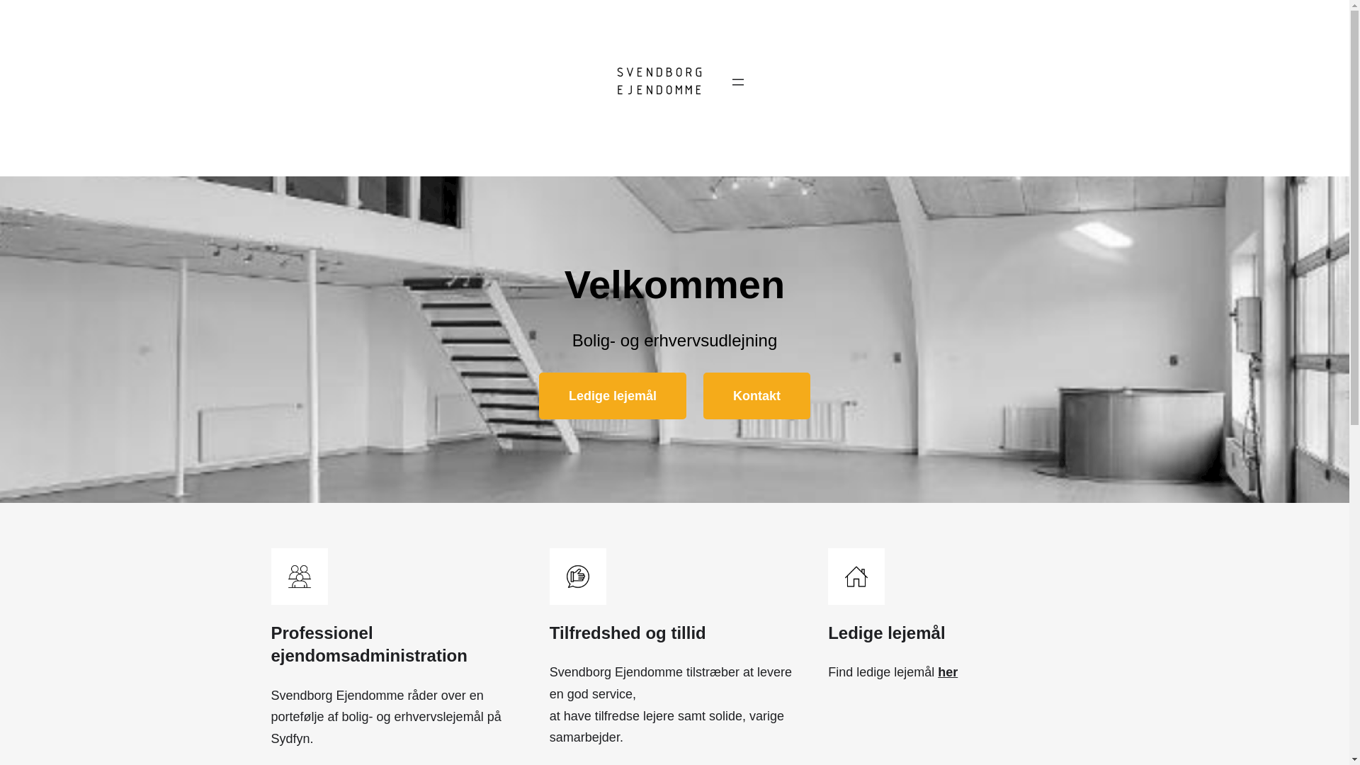 website screenshot of https://svendborgadministration.dk/