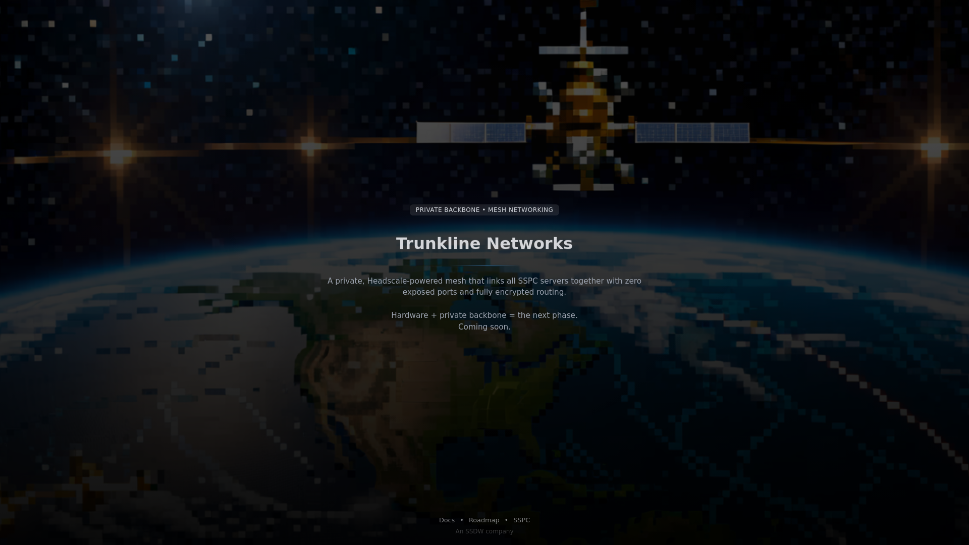 website screenshot of https://trunklinenetworks.com/