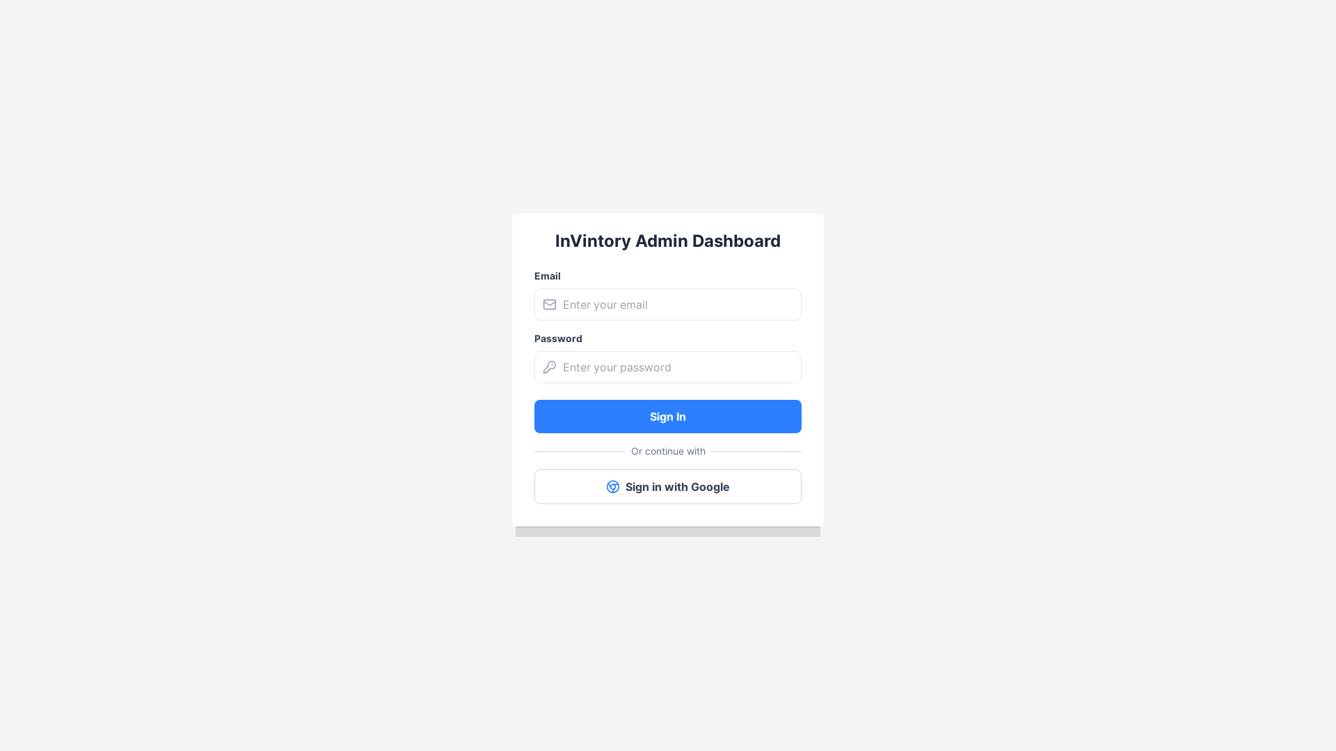 website screenshot of https://invintory-internal-app.pages.dev/