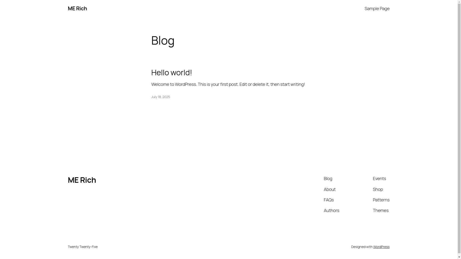 website screenshot of https://merich.org/