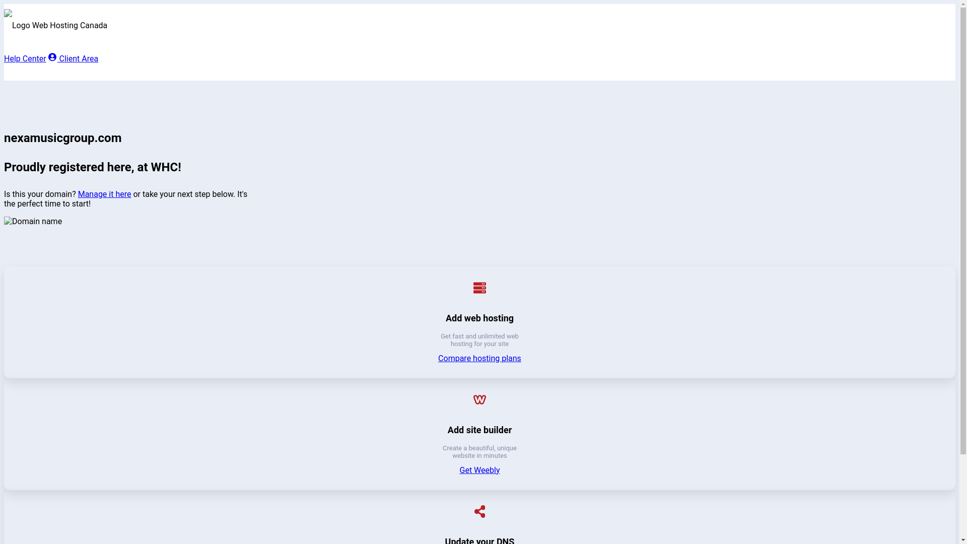 website screenshot of https://nexamusicgroup.com/