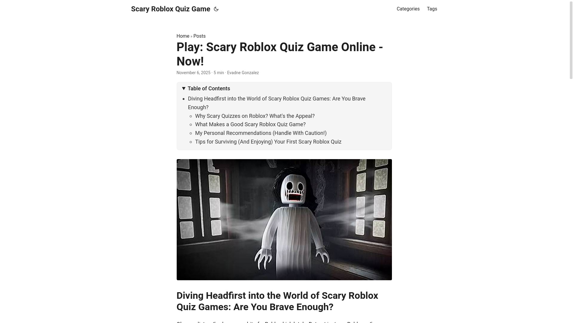 website screenshot of https://scary-roblox-quiz-game.pages.dev/