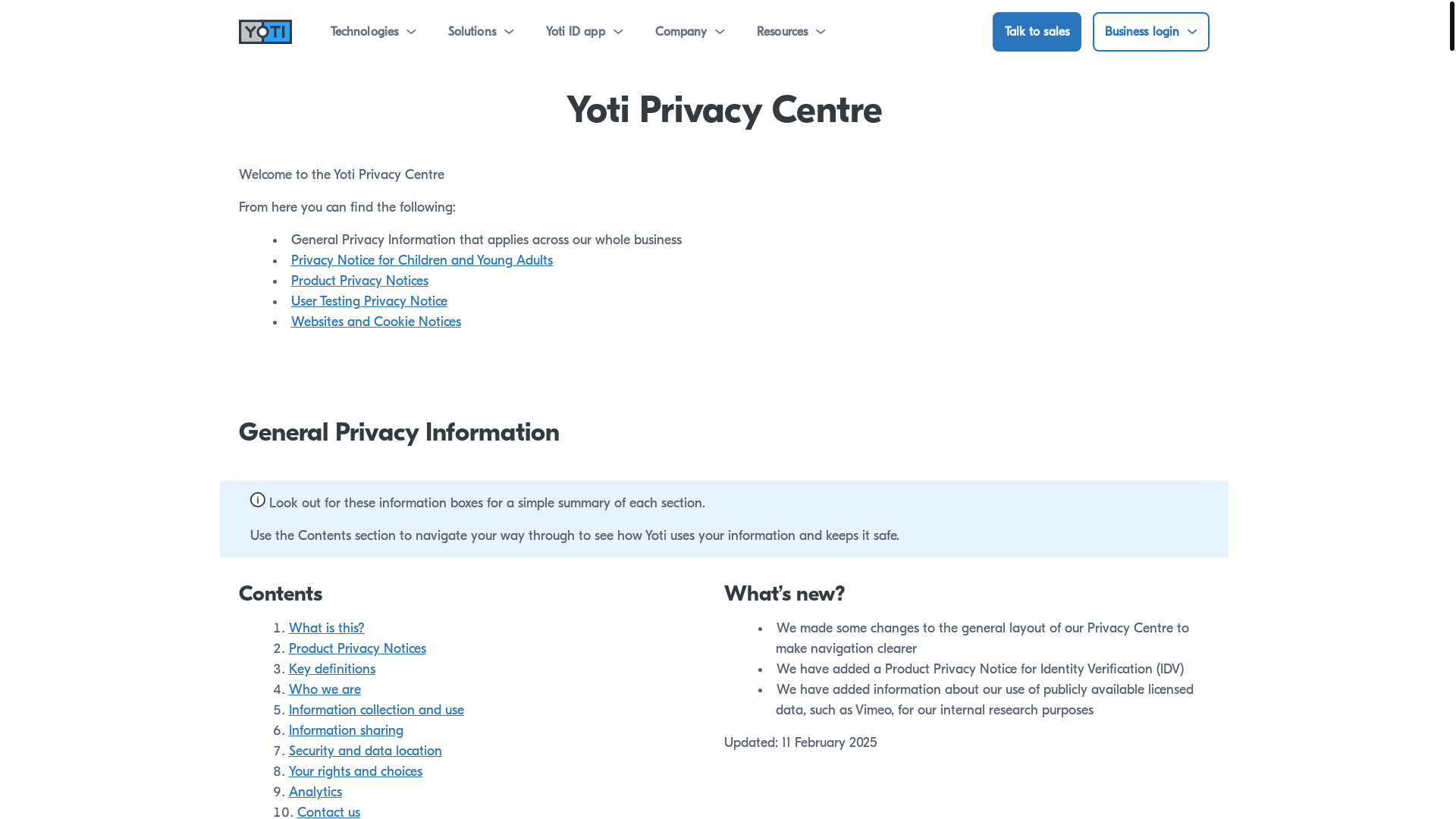 website screenshot of https://www.yoti.com/privacy/