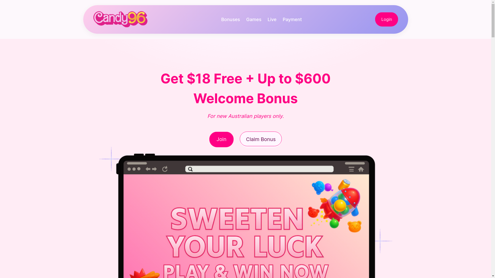 website screenshot of https://candy-96.org/