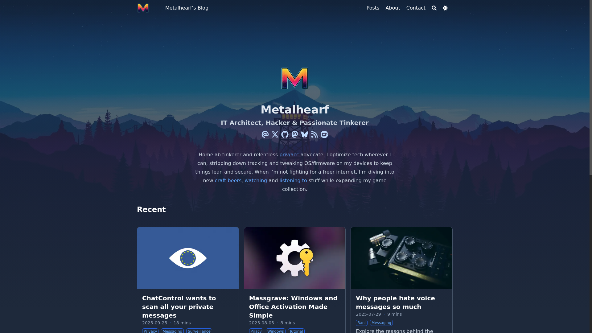 website screenshot of https://metalhearf.fr/