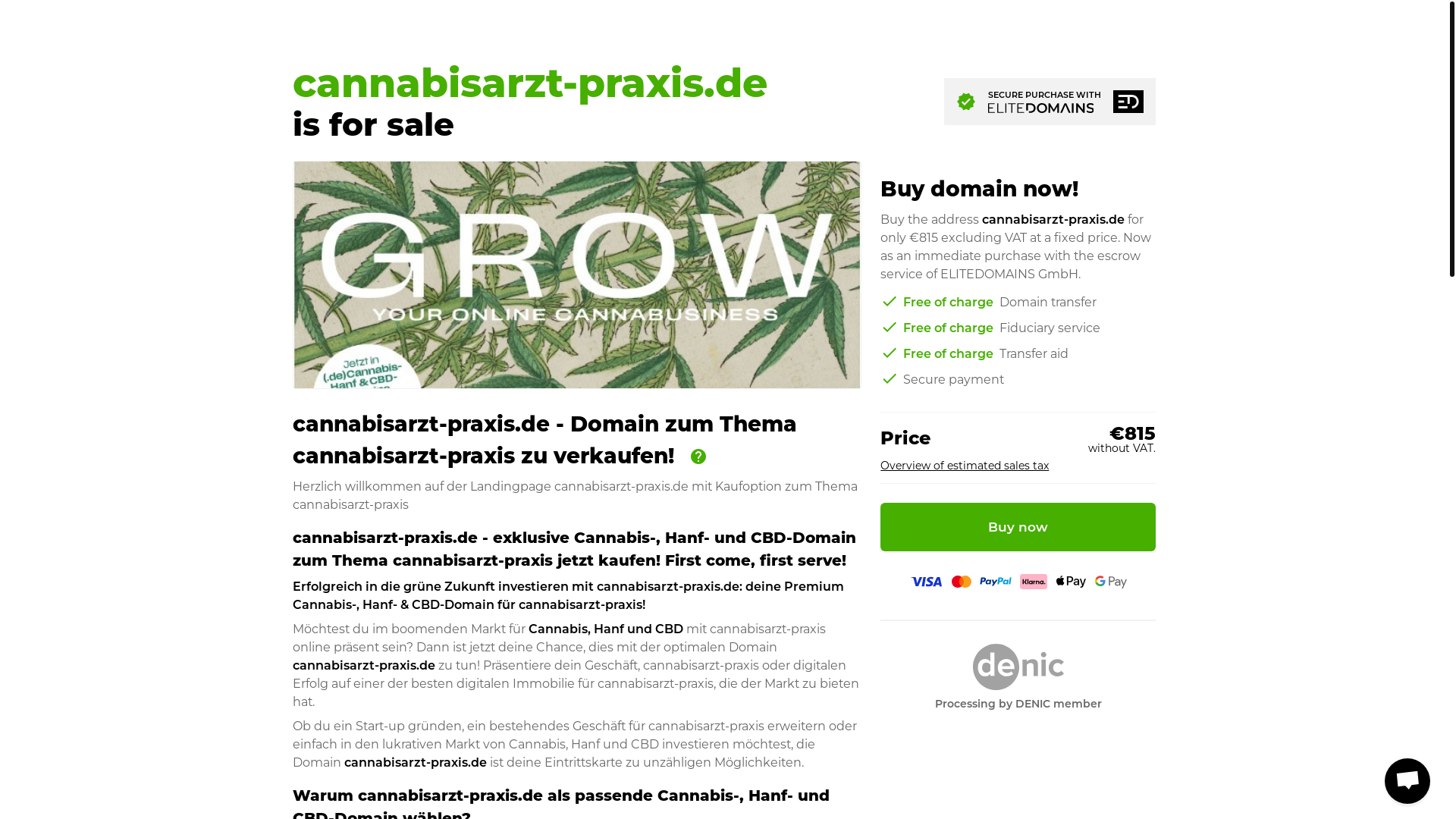 website screenshot of https://cannabisarzt-praxis.de/