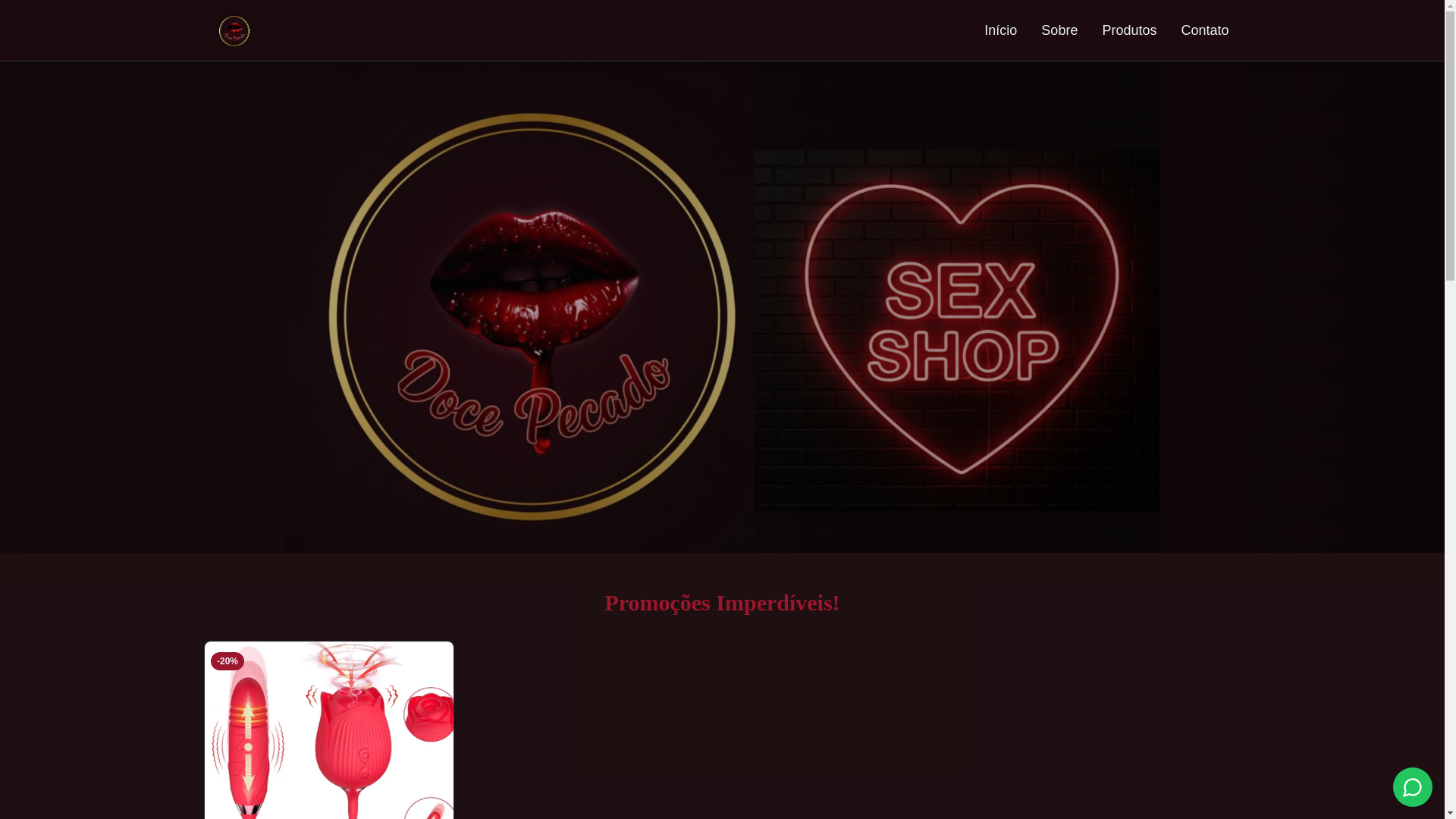 website screenshot of https://docepecadosexshop.com.br/