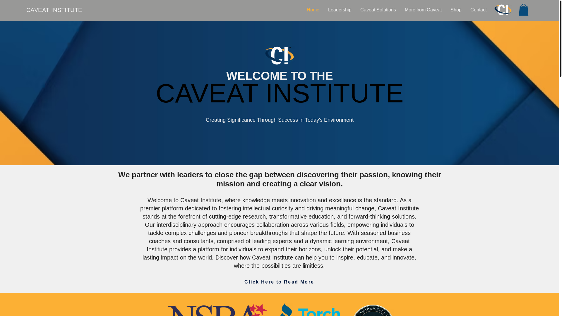 website screenshot of https://thecaveatstandard.com/