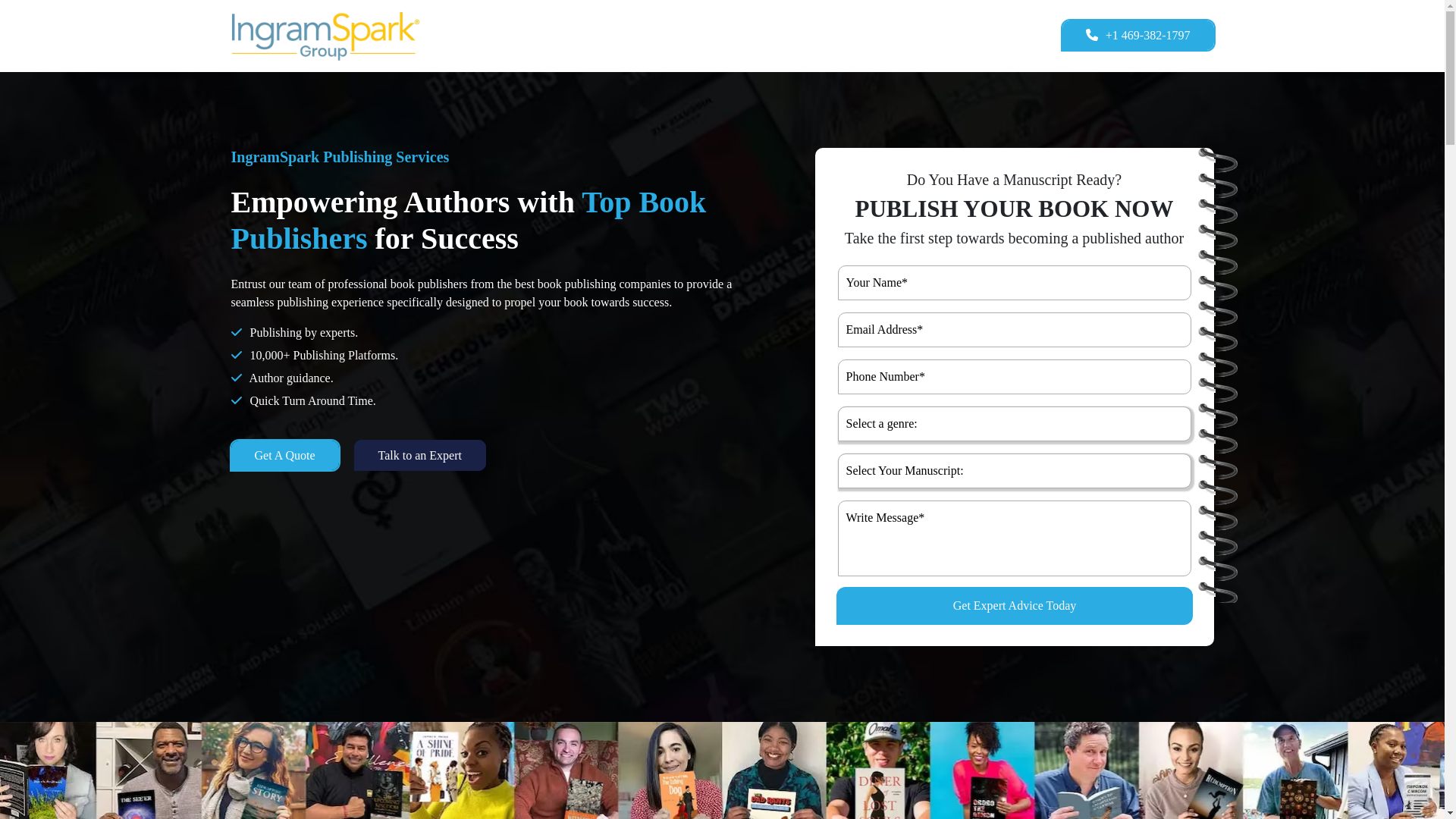 website screenshot of https://ingramsparkpublication.com/