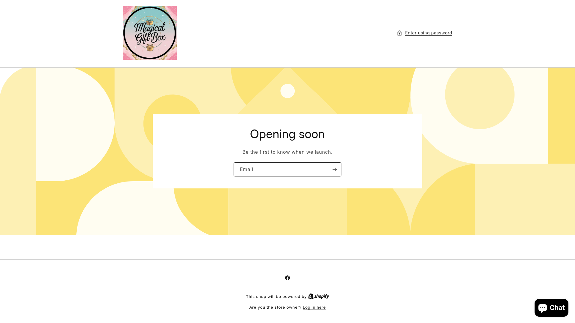 website screenshot of https://magicalgiftbox.co.uk/
