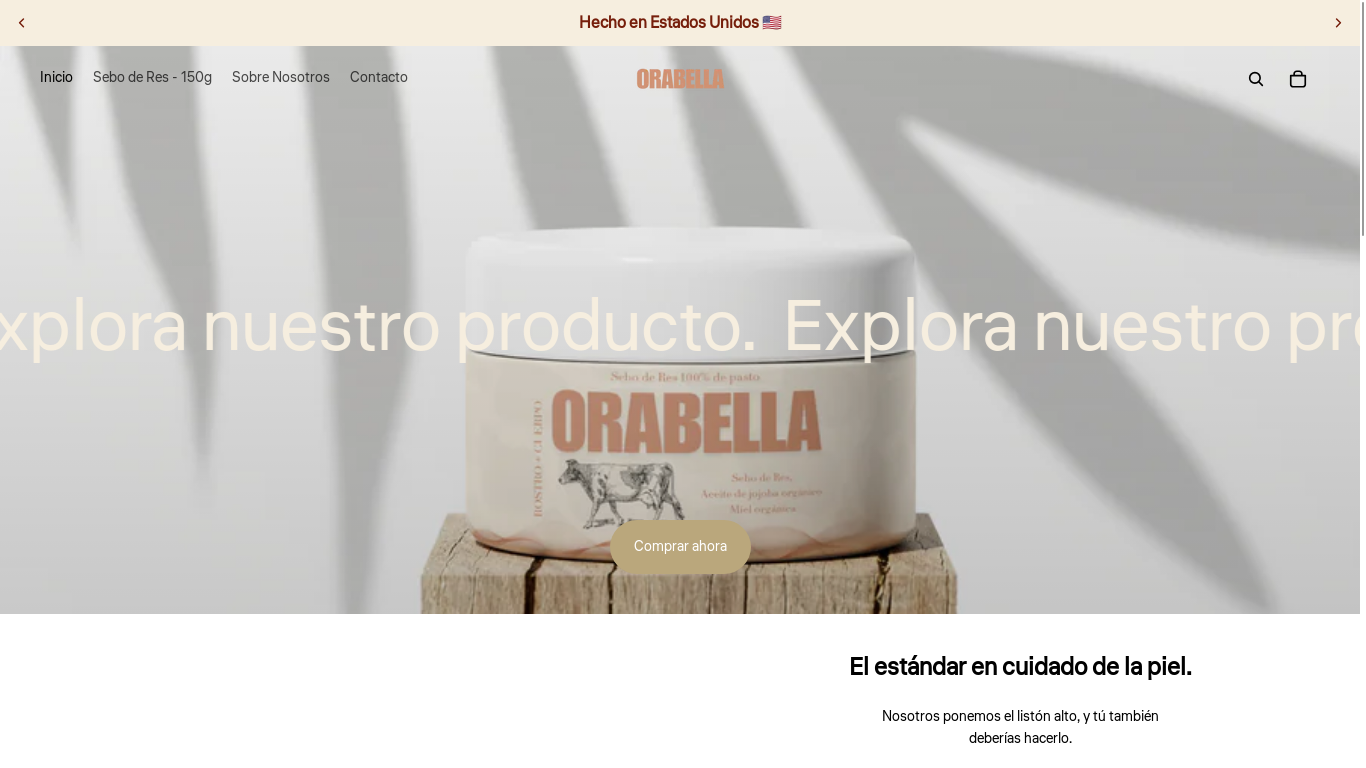 website screenshot of https://orabellashop.es/