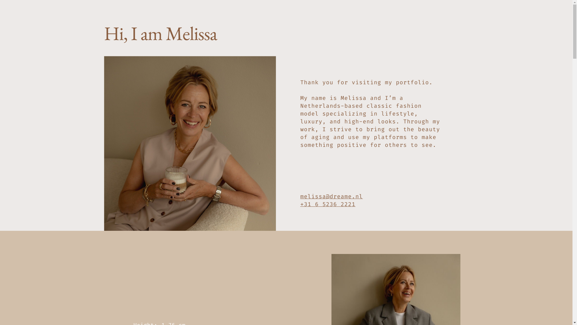 website screenshot of https://melissatimmermans.nl/