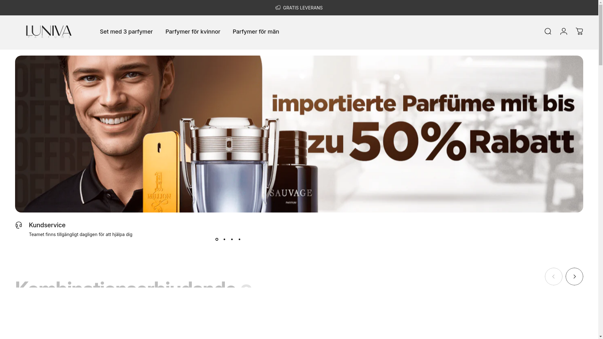 website screenshot of https://luniva-perfume.com/